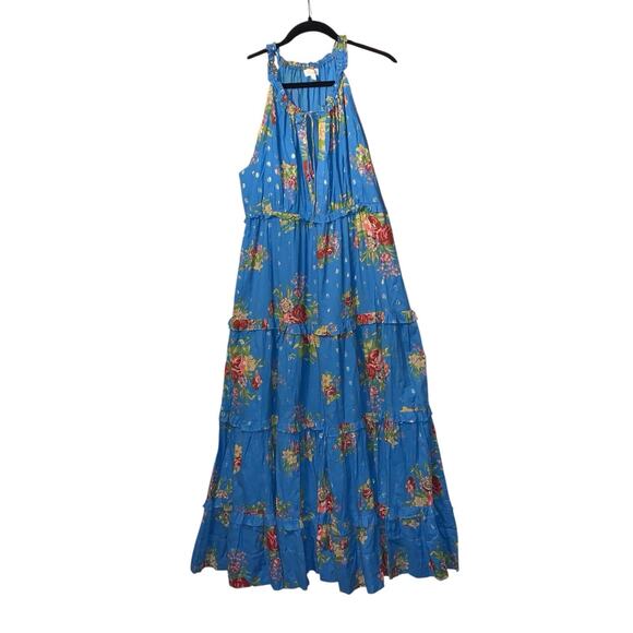 House of Harlow Helena Maxi Dress Medium Tiered Boho Floral - Picture 6 of 12